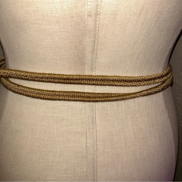 Elegant Tan Braided Women's Belt Vintage cosplay rope renaissance - Picture 5 of 6